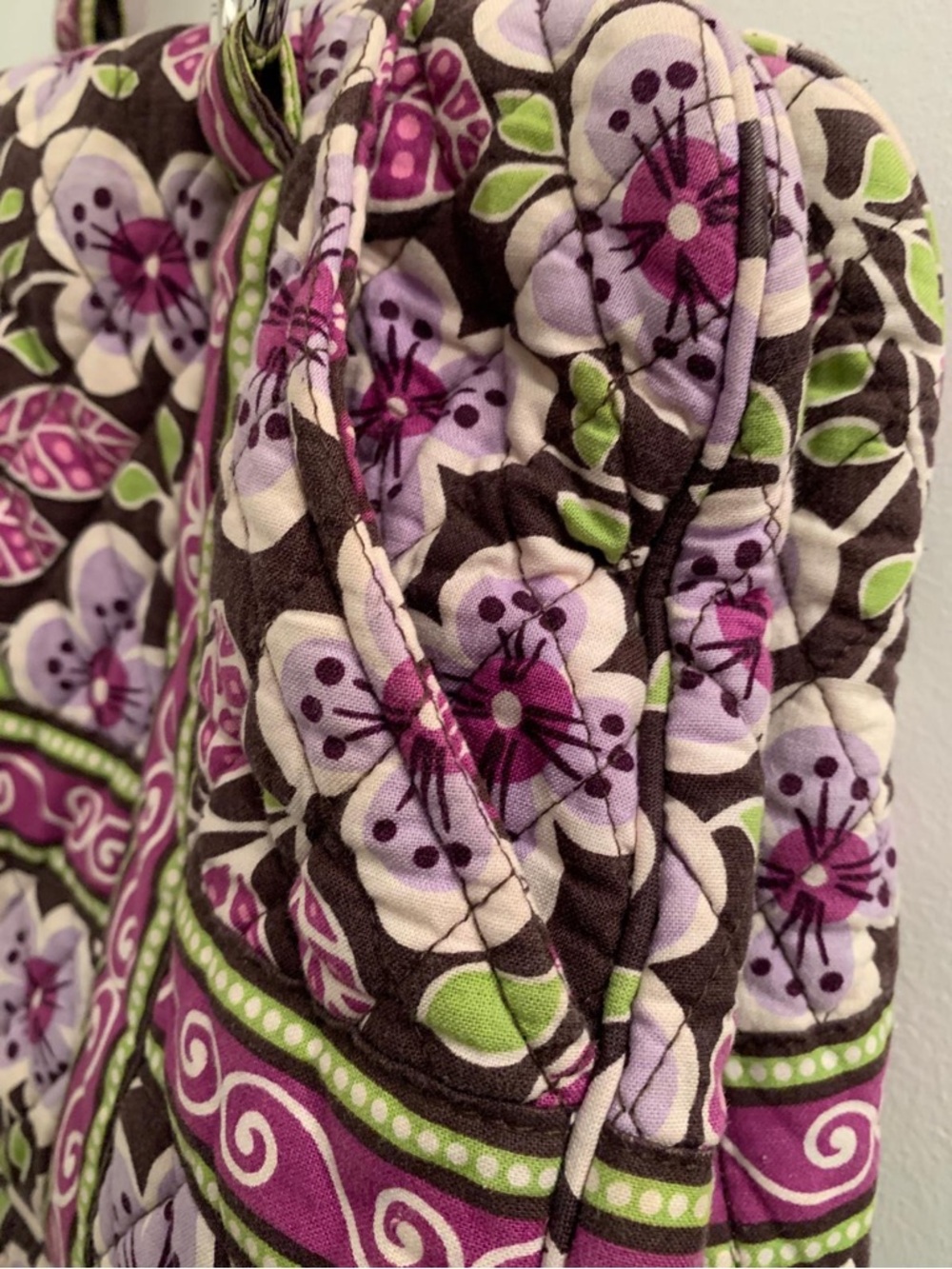 Vera Bradley Purple Floral Quilted Shoulder Bag - Picture 11 of 16
